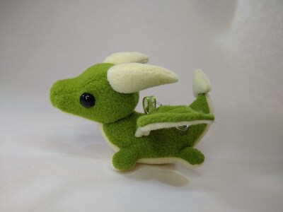 Customisable Handmade Dragon Plush Keychain - Made to order, posable wings! - image3